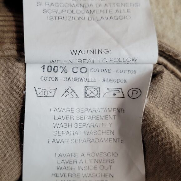 CARRERA Italy Jeans Brown Corduroy Mens 700 Regular Straight 33x28.5 Preppy - Picture 9 of 10